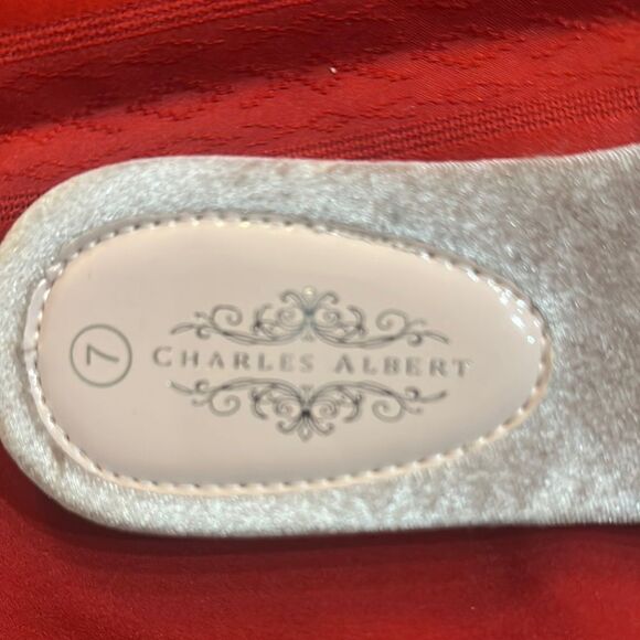 Charles Albert Rose Gold Sandals with Pearl Embellishments Size 7 - Picture 2 of 11